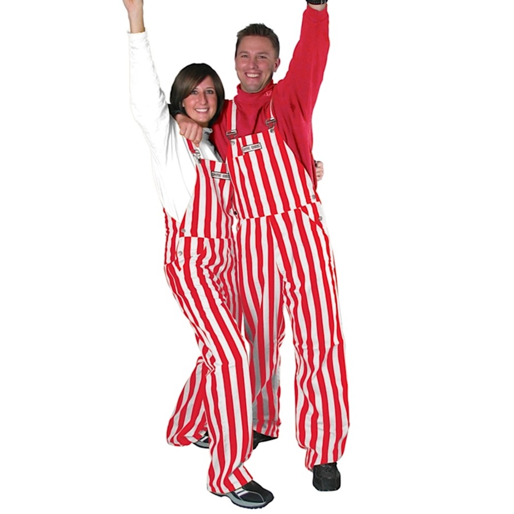 *NWOT* Game Bibs Red and White Game Day Overalls - Medium